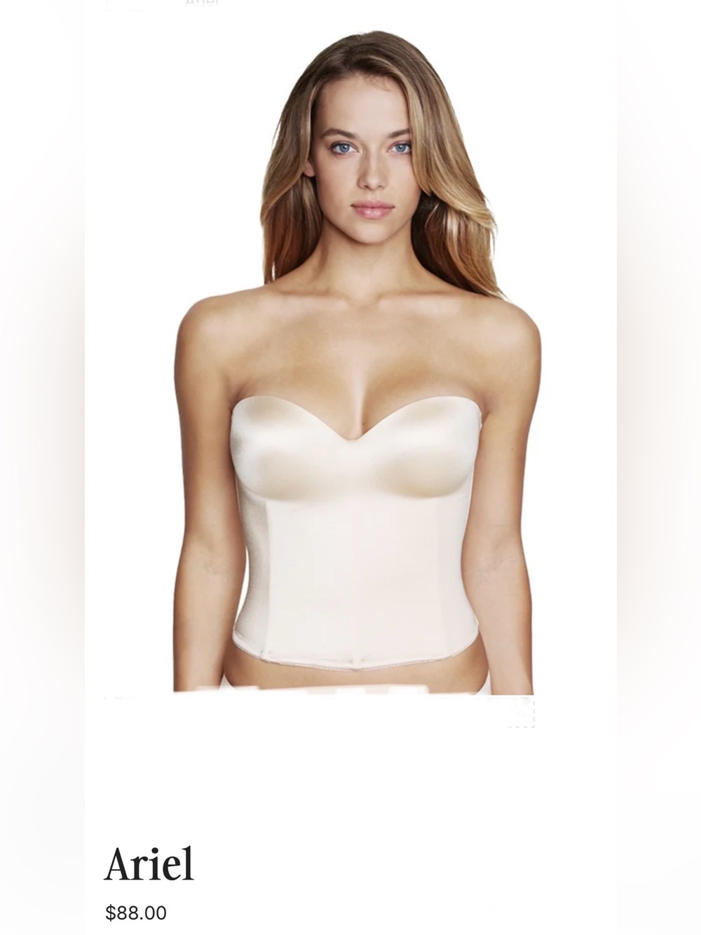 NWT . . .  Dominique Strapless Longline Bandeau  |  Nude